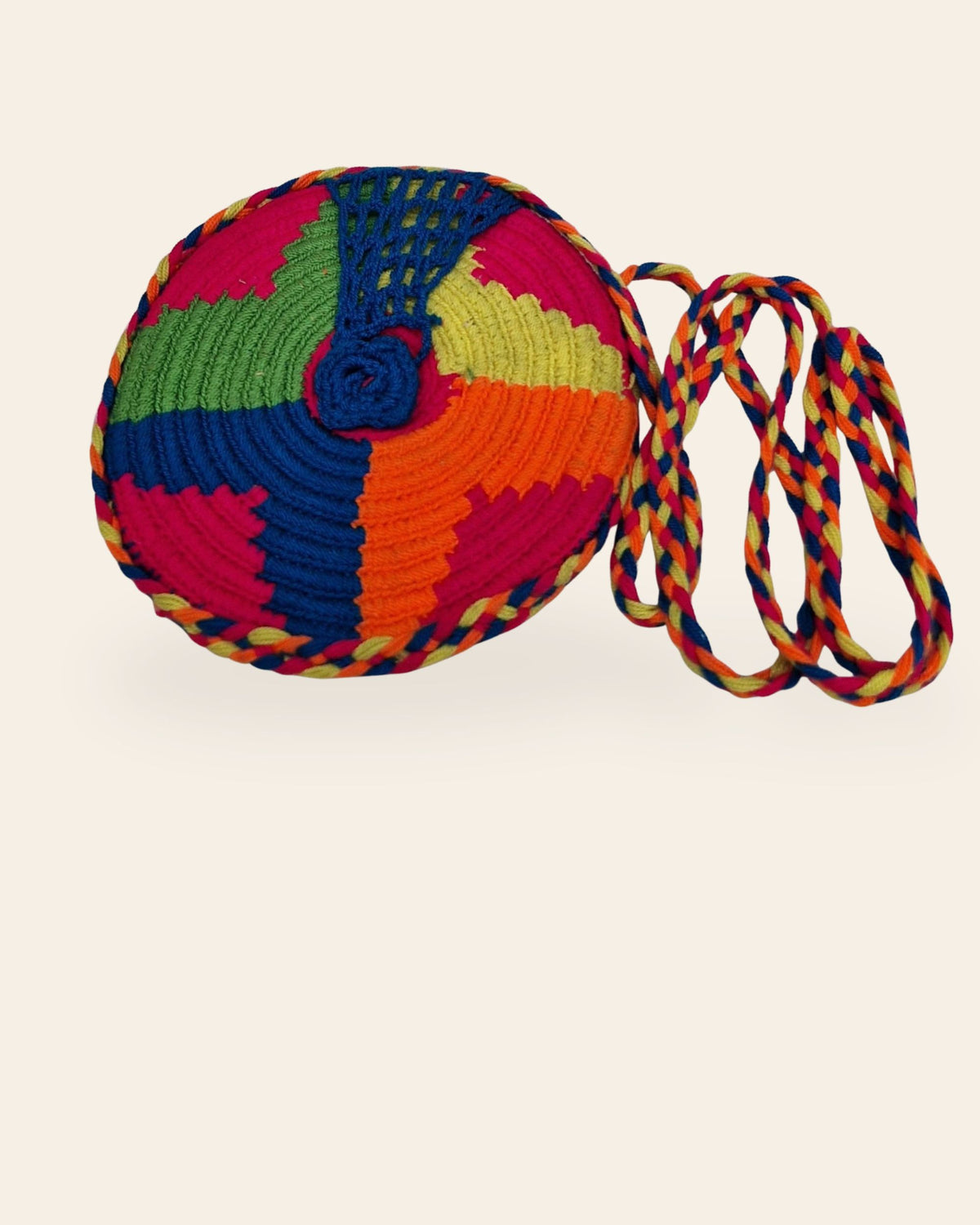 Handmade Wayuu Crochet Round Mini Bag