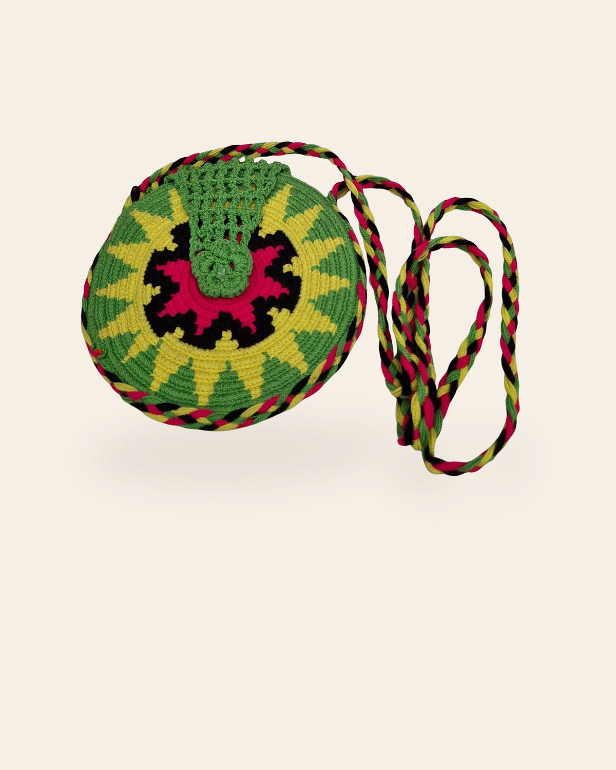 Handmade Wayuu Crochet Round Mini Bag