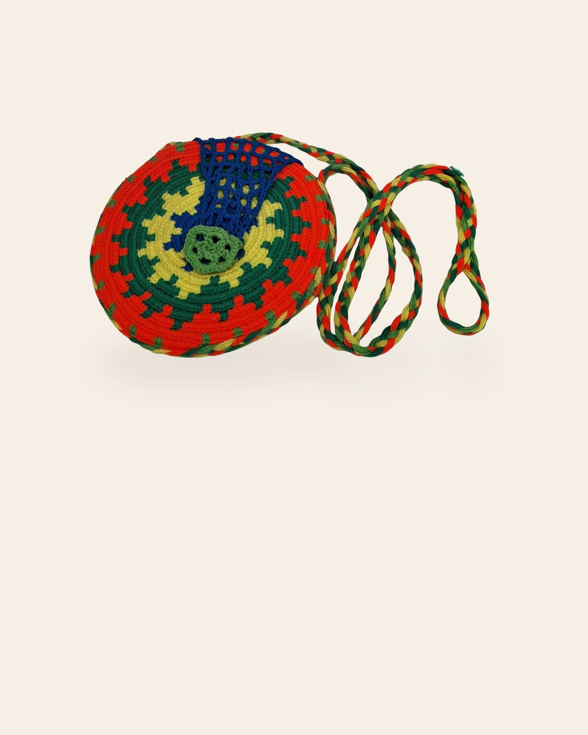 Handmade Wayuu Crochet Round Mini Bag